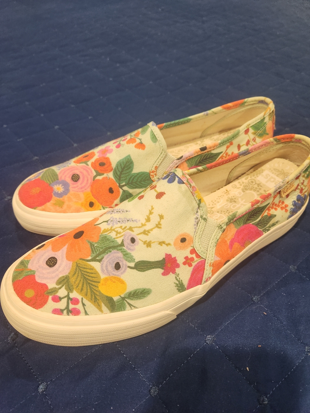 Keds + Rifle Paper Co. Floral Slip-On Canvas Sneakers - Women's 10